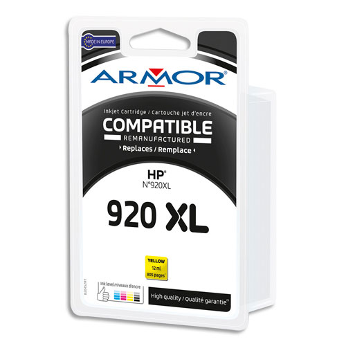 ARMOR Cartouche compatible Jet d'encre Jaune HP 920XL B20452R1