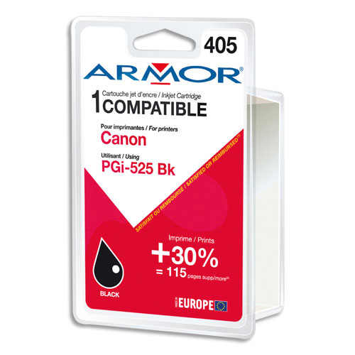 ARMOR Cartouche compatible Jet d'encre Noir CANON PGi-525 B12560R1