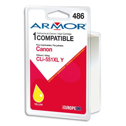 ARMOR Cartouche compatible Jet d'encre Jaune CANON CLi-551XL B12627R1