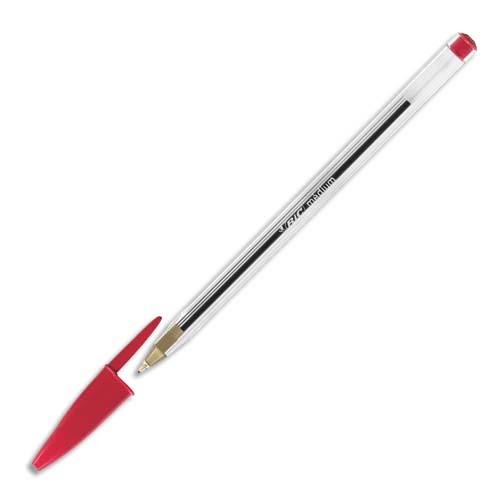 BIC Cristal Original Stylos-Bille Pointe Moyenne (1,0 mm) - Rouge