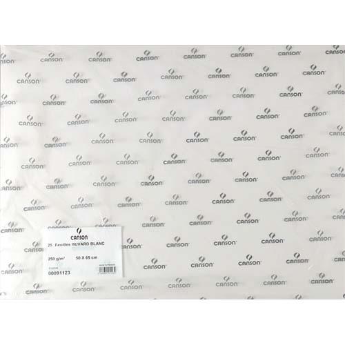 CANSON Feuille de papier buvard 250g 50x65cm Blanc Ref-91123