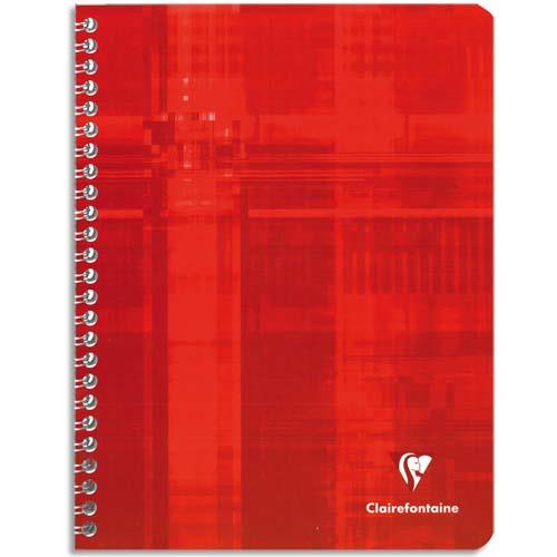 CLAIREFONTAINE Cahier reliure spirale 21x29,7cm 224 pages grands carreaux Seyès papier 90g