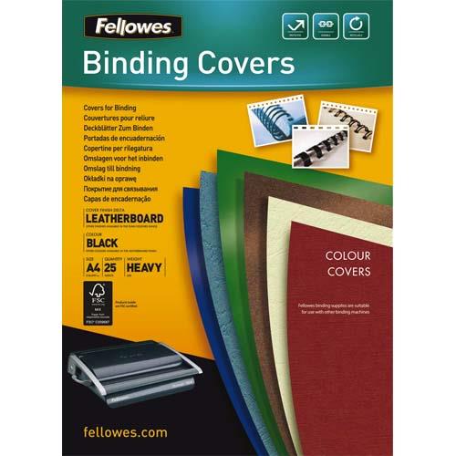 FELLOWES Boîte de 25 couvertures DELTA format A4 Noir 5373801