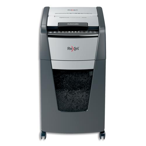 REXEL Destructeur de documents Optimum Auto+ 300X P-4 coupe croisée 4x26mm 300 feuilles 60 L 2020300XEU (dont eco-taxe de 2,50 €)