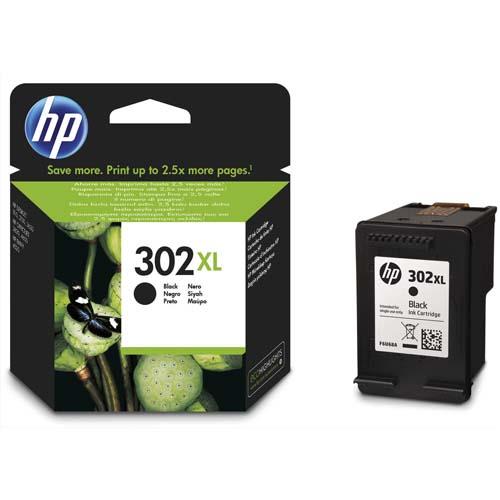 HP 302XL Cartouche d'Encre Noire grande capacité Authentique (F6U68AE) (dont eco-taxe de 0,02 €)