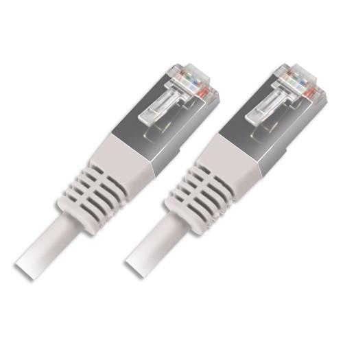 APM Câble RJ45 Blindé Catégorie 6 F-UTP 4P 1m Blanc 560346 (dont eco-taxe de 0,02 €)