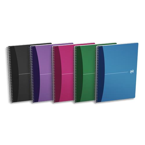 OXFORD Cahier reliure spirale 21x29,7cm 100p petits carreaux papier 90g couverture polypro OXFORD OFFICE