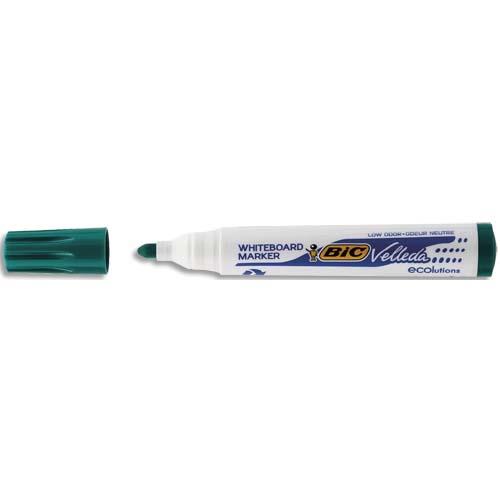 BIC Velleda 1701 ECOlutions Feutres pour Tableau Blanc Effaçables à Sec à Pointe Conique Moyenne - Vert