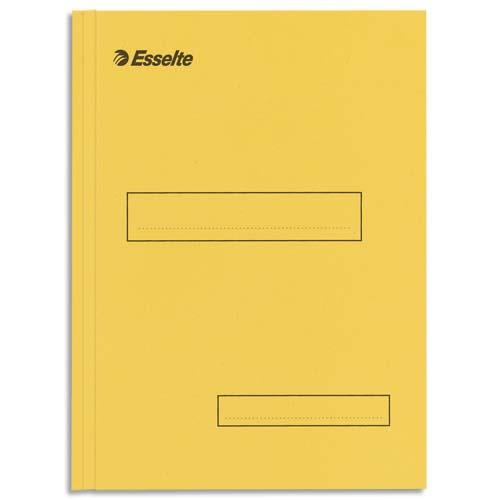 ESSELTE Boîte de 100 sous-dossiers 160g à 2 rabats Jaune Scor, pour dossiers armoire et tiroir