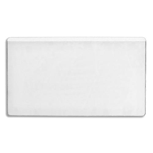 DURABLE Sachet 10 Pochettes adhésives Pocketfix H65 x L105 mm - ouverture latérale - Transparent