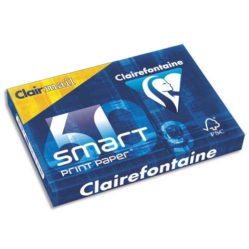 [476956] CLAIREFONTAINE Ramette de 500 feuilles papier Blanc SMART CLAIRALFA 60 grammes format A4 1929