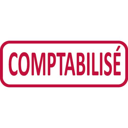 [486830] TRODAT Timbre formule COMPTABILISE - Xprint à encrage automatique Rouge. Dim.empreinte 45x16mm