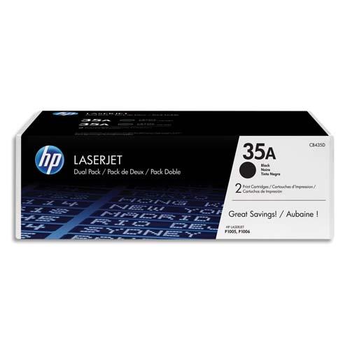 [489590] HP Lot de 2 cartouches Laser Noir pour CB435AD (dont eco-taxe de 0,35 €)