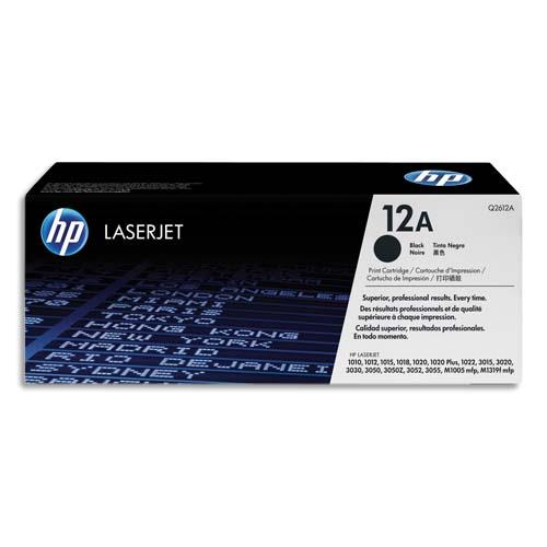 [489655] HP Lot de 2 cartouches Laser Noir Q2612AD (dont eco-taxe de 0,35 €)
