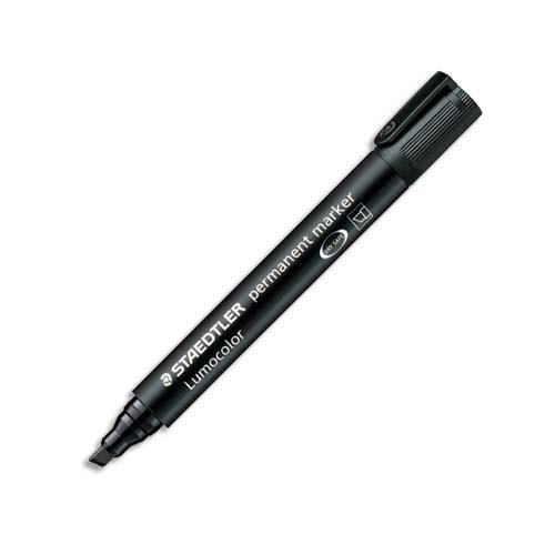 [489717] STAEDTLER Marqueur permanent pointe biseau corps plastique encre Noire à base d'alcool ne sèche pas 350