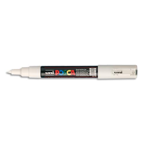 [503220] POSCA Marqueur peinture à eau, encre à pigmentation Blanc, pointe extra fine PC1MC BL