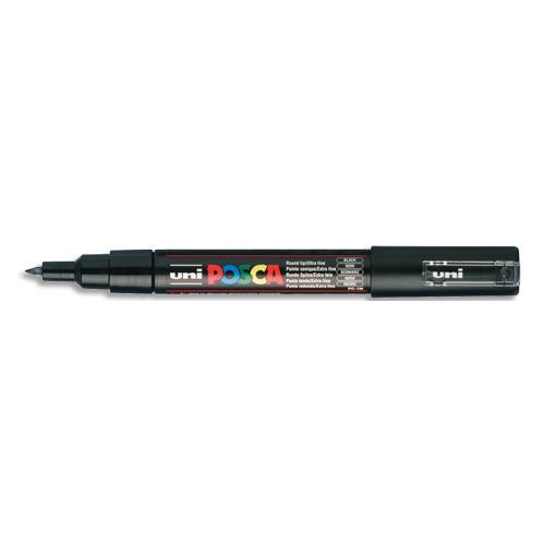 [503239] POSCA Marqueur peinture à eau, encre à pigmentation Noire, pointe extra fine PC1MC N
