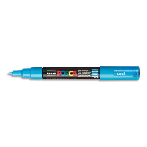 [504331] POSCA Marqueur peinture à eau, encre à pigmentation Bleu clair, pointe extra fine PC1MC BC