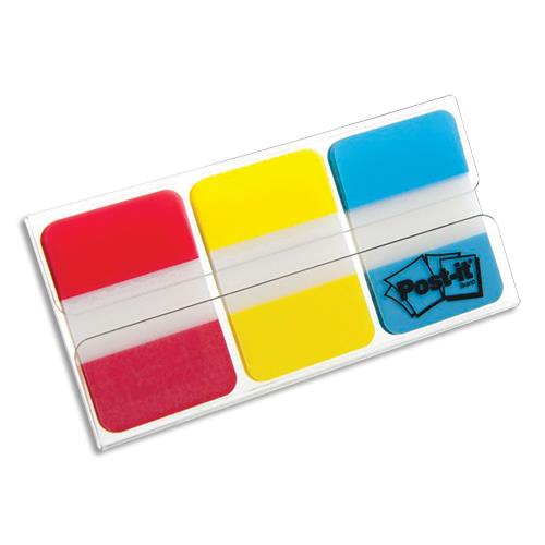[512434] POST-IT Marque-pages POST-IT® rigides (3x22) couleurs classiques