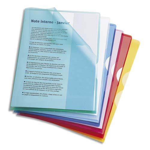 [516623] OXFORD Boîte de 50 pochettes-coin Fard'Or en PVC 14/100e. Dimensions : 21x30cm. Coloris assortis