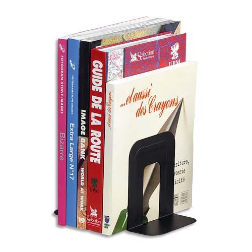 [519342] AVERY Jeu de 2 serre-livres métal 14 x 20 cm Noir
