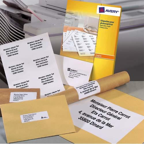 [520986] AVERY Boîte de 200 étiquettes copieur 210X148,5 DP002-100
