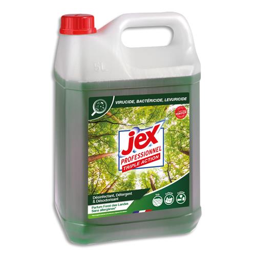[523114] JEX PROFESSIONNEL Bidon de 5 litres nettoyant triple action multi-surfaces Forêt des Landes