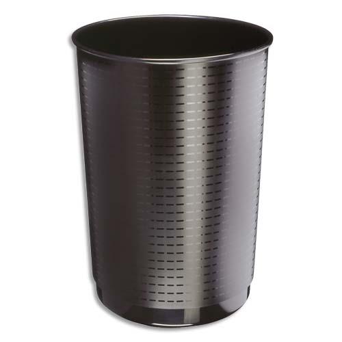 [523583] CEP Corbeille à papier Maxi-133 Noire en polypropylène, 40 litres - Diamètre 38, hauteur 49,5 cm