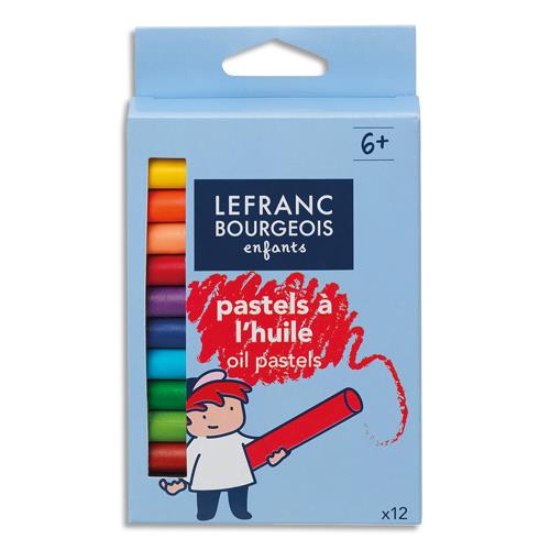 [524546] LEFRANC BOURGEOIS Boîte 12 pastels à l'huile. Coloris assortis
