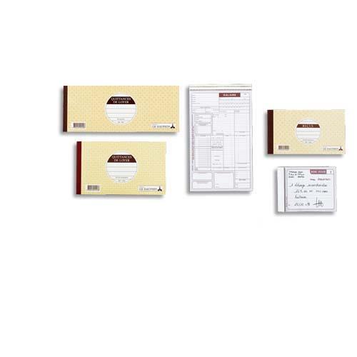 [524597] LE DAUPHIN Carnet reçu 10,5 x 18 cm 50 feuillets autocopiants dupli