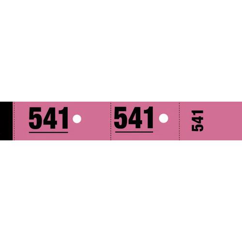 [524821] ELVE Bloc de 50 tickets vestiaire 3x20 cm Rose