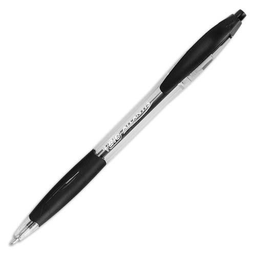 [528041] BIC Atlantis Classic Stylos-Bille Rétractables Pointe Moyenne (1,0 mm) - Noir