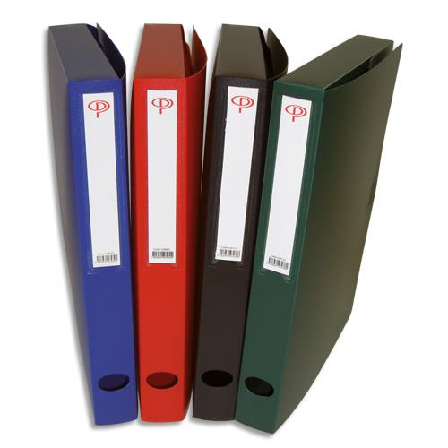 [528131] PERGAMY Boîte de classement dos de 4 cm, en polypropylène 7/10e. Coloris assortis