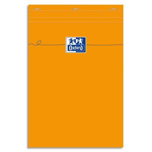 [529292] OXFORD Bloc de direction agrafé en tête 160 pages 80g unies 21x29,7 Couverture Orange