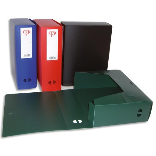 [530304] PERGAMY Boîte de classement dos de 10 cm, en polypropylène 7/10e. Coloris assortis