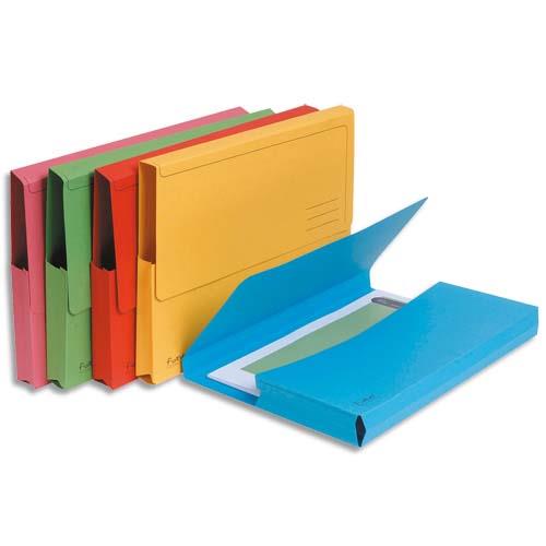 [532708] EXACOMPTA Paquet 10 chemises à poche FOREVER en carte recyclée 290g. Coloris assortis vifs