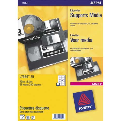 [534551] AVERY Boîte de 1000 Mini étiquettes Blanches 45.7x25.4mm (Boîte de 25) L7654-25