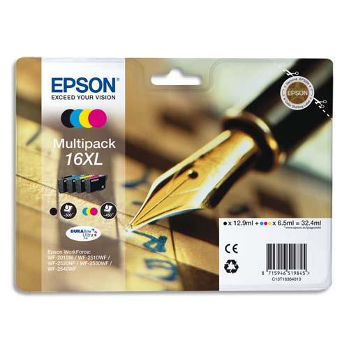[133683] EPSON Multipack 4 couleurs (T1636) C13T16364010 (dont eco-taxe de 0,02 €)