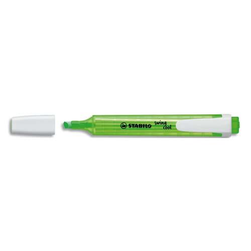 [535629] STABILO swing cool surligneur pointe biseautée - Vert fluo