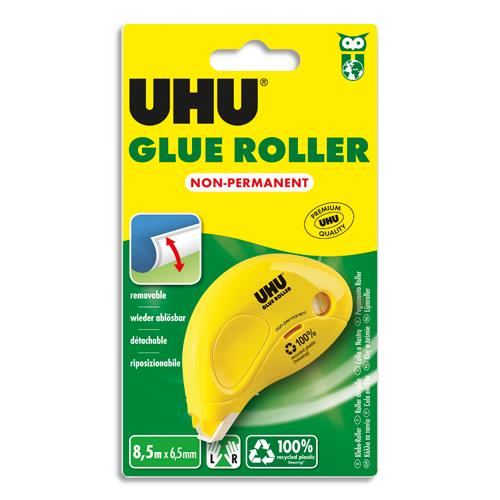 [536673] UHU DRY & CLEAN ROLLER jetable non permanent 8.5 M x 6.5 mm
