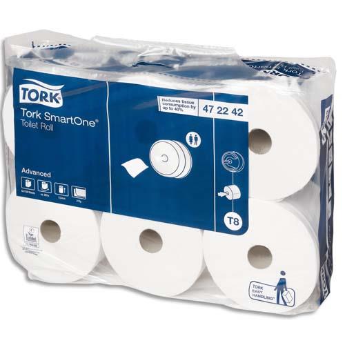[536762] TORK Lot de 6 rouleaux Papier toilette Classic Advanced 2 plis 1150 feuilles Ecolabel distrib SmartOne