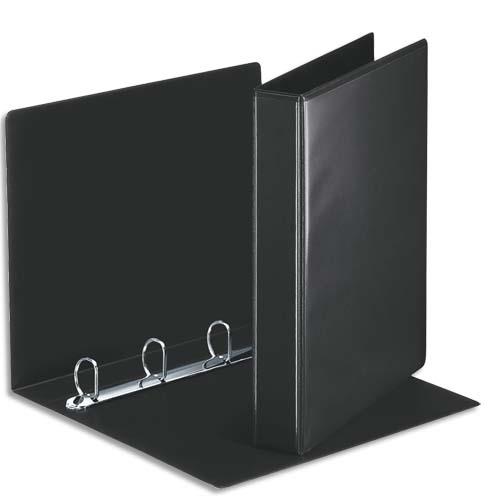 [538161] ESSELTE Classeur à couverture personnalisable sur deux faces en PVC Noir – dos de 5 cm