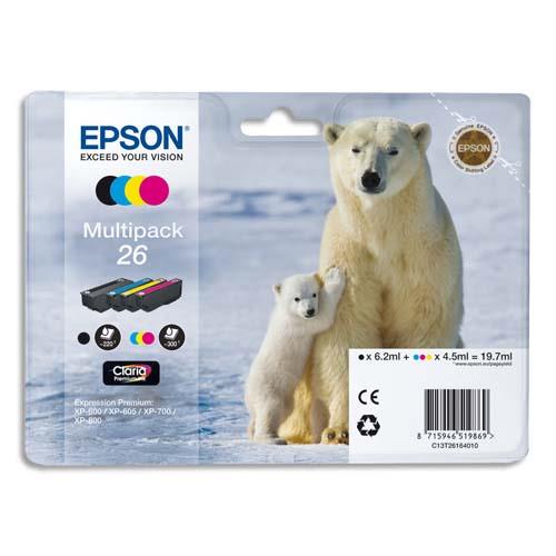 [133796] EPSON Multipack 4 couleurs (T2616) C13T26164010 (dont eco-taxe de 0,02 €)
