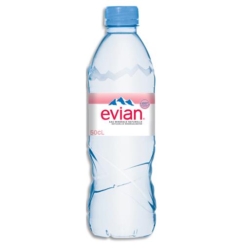 [569794] EVIAN Bouteille plastique d'eau 50 cl minérale plate