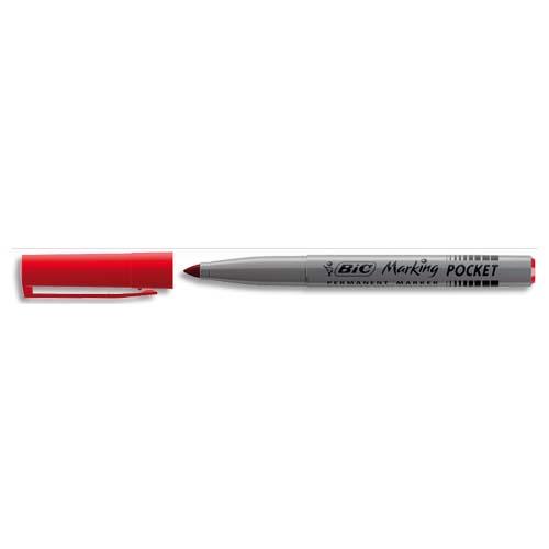 [021938] BIC Marking Fine ECOlutions Marqueurs Permanents à Pointe Conique Fine - Rouge