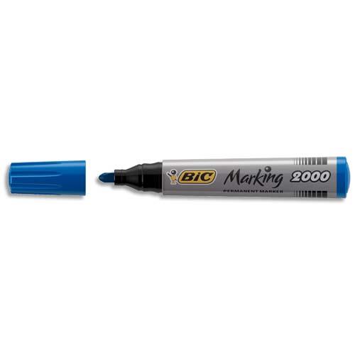 [021962] BIC Marking 2000 ECOlutions Marqueurs Permanents à Pointe Conique Moyenne - Bleu