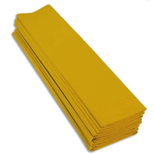 [668564] CLAIREFONTAINE Paquet de 10 feuilles Crépon M40 2x0,50m Jaune