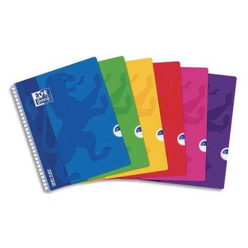 [668608] OXFORD Cahier OpenFlex spirale 180 pages 24x32cm grands carreaux Seyès. Couverture polypro