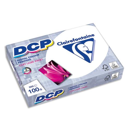 [668890] CLAIREFONTAINE Ramette de 500 feuilles papier Blanc DCP copieur, Laser, Jet d'encre couleur 100 gr A4