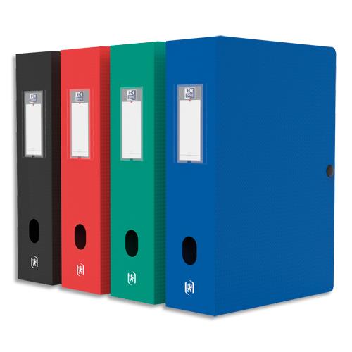 [681542] OXFORD Boîte de classement Memphis 24x32cm, en polypropylène 7/10e. Dos 8cm. Assortis tradition